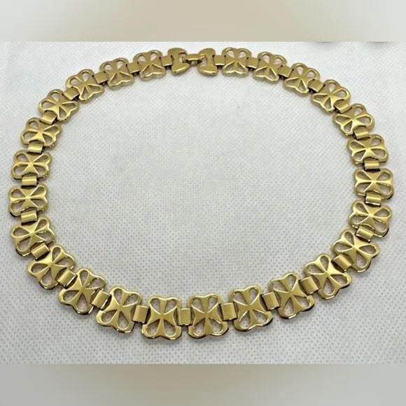 Monet Gold Clover Necklace - Picture 1 of 3